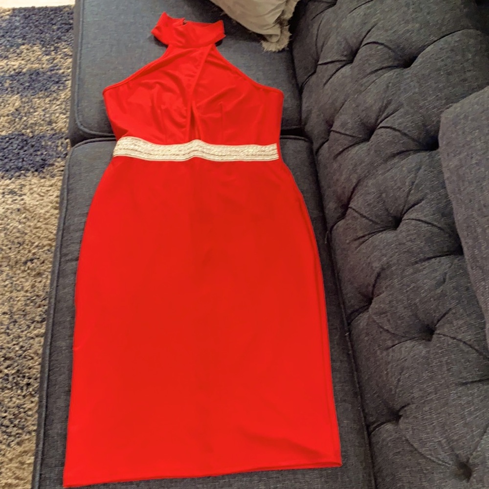 Red with design